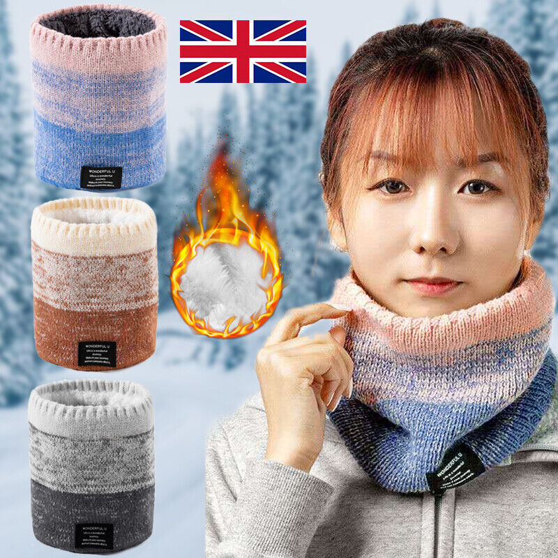 Thermal Fleece Snood Neck Warmer Scarf – Winter Ski Essential for Men & Women