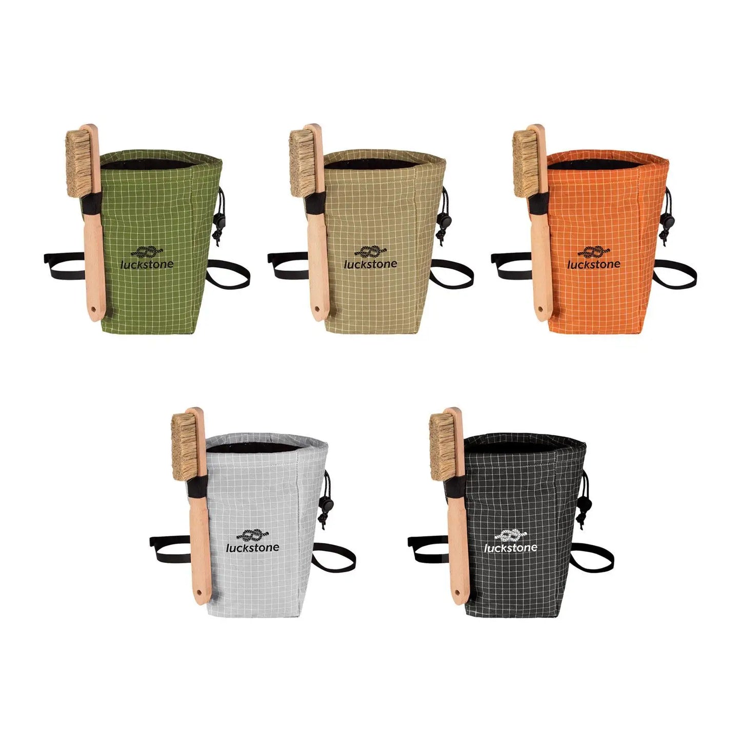 Premium Climbing Chalk Bag with Adjustable Waist Belt and Brush