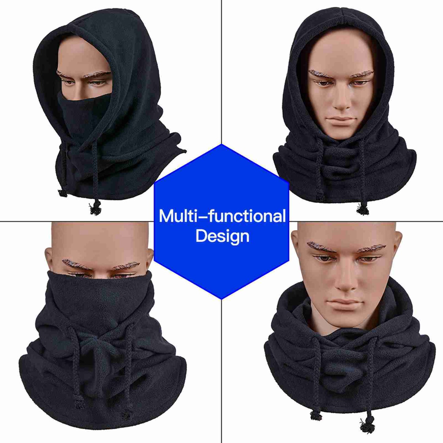 Winter Polar Fleece Neck Warmer & Face Cover – Versatile Cap for Outdoor Sports